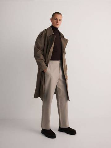 Reserved - Штани straight fit з віскозою - світло-сірий - 2771C-09X Reserved - Штани straight fit з віскозою - світло-сірий - 2771C-09X