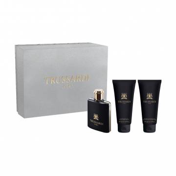 Парфюмированный набор мужской Trussardi Uomo (туалетная вода, 100 мл + лосьон после бритья, 200 мл + гель для душа, 200 мл) Парфюмированный набор мужской Trussardi Uomo (туалетная вода, 100 мл + лосьон после бритья, 200 мл + гель для душа, 200 мл)