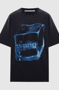Черная футболка Crystal Graphic с кристаллами