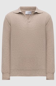 Бежевый свитер из шерсти и кашемира