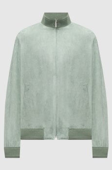 Зеленая замшевая куртка