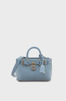 Женская голубая замшевая сумка AMERICAN ICON Голубой ONESIZE Tommy Hilfiger AW0AW18853