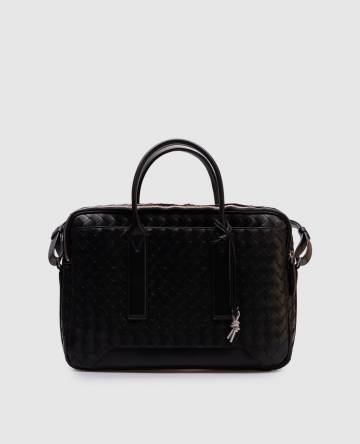 Черный кожаный портфель Getaway Черный кожаный портфель Getaway
