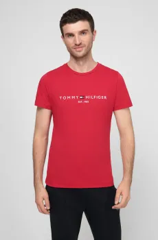 Мужская красная футболка Красный M Tommy Hilfiger MW0MW11797