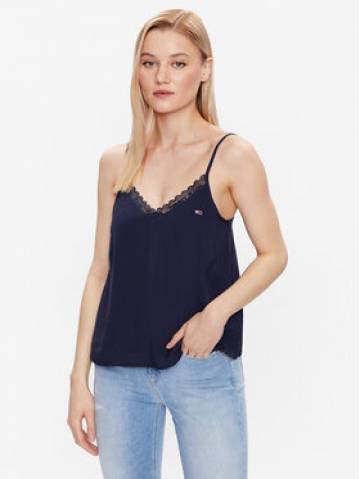 Tommy Jeans Топ Essential DW0DW15198 Cиній Regular Fit Tommy Jeans Топ Essential DW0DW15198 Cиній Regular Fit