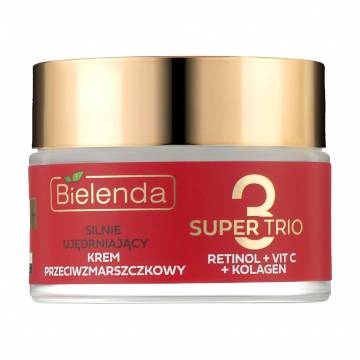 Уценка! Укрепляющий крем для лица Bielenda Super Trio Retinol + Vit C + Kolagen 50+ против морщин, 50 мл Уценка! Укрепляющий крем для лица Bielenda Super Trio Retinol + Vit C + Kolagen 50+ против морщин, 50 мл
