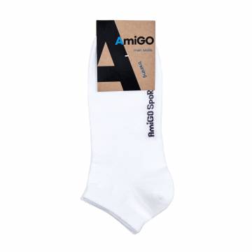 Носки мужские AmiGO SS02 спортивные, белые, размер 29 Носки мужские AmiGO SS02 спортивные, белые, размер 29