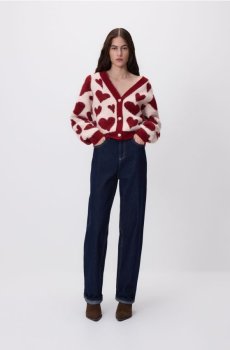Reserved - Кардиган з сердечками - різнобарвний - 831IP-MLC