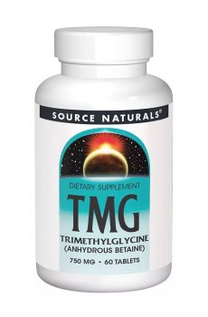 Триметилглицин Source Naturals TMG, 750 мг, 60 таблеток
