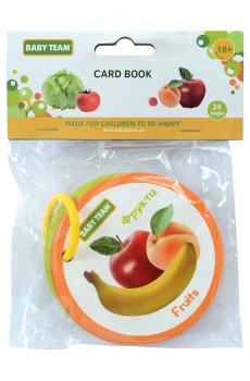 Детская развивающая книжка Baby Team Фрукты-овощи, от 1.5 года, 19*14*4 см (8730)