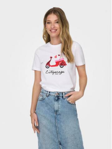 ONLY Футболка Kita 15316574 Білий Regular Fit ONLY Футболка Kita 15316574 Білий Regular Fit