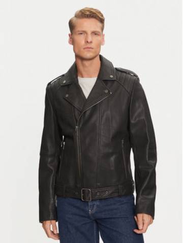 Hugo Шкіряна куртка Lowis-5 50521018 Чорний Regular Fit Hugo Шкіряна куртка Lowis-5 50521018 Чорний Regular Fit