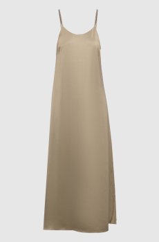 Платье миди цвета хаки с цепочкой мониль