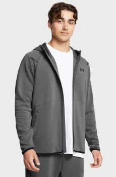 Мужское серое худи UA Unstoppable Flc FZ HD EU Серый 3XL Under Armour 1389352-025