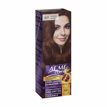 Стойкая крем-краска для волос Acme Color Permanent Cream-Hair Dye 5/7 Natural Coffee, 115 мл Стойкая крем-краска для волос Acme Color Permanent Cream-Hair Dye 5/7 Natural Coffee, 115 мл