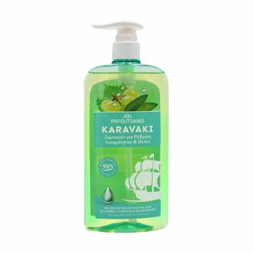 Шампунь Papoutsanis Karavaki Oil Balance & Detox Shampoo для жирных волос, 600 мл Шампунь Papoutsanis Karavaki Oil Balance & Detox Shampoo для жирных волос, 600 мл