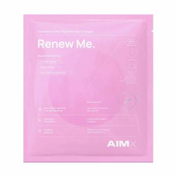 Тканевая маска для лица AIMX Renew Me Face Mask With Peptides And Collagen, 25 мл Тканевая маска для лица AIMX Renew Me Face Mask With Peptides And Collagen, 25 мл
