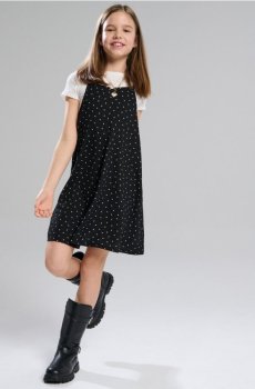 Сукня на бретелях з футболкою - різнобарвний