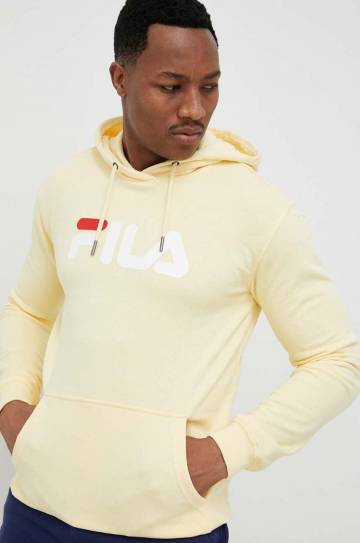 Кофта Fila цвет жёлтый с капюшоном с принтом Кофта Fila цвет жёлтый с капюшоном с принтом
