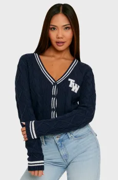 Женский темно-синий кардиган Синий M Tally Weijl SCAACSKYLER
