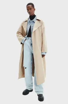 Женский бежевый плащ OVERSIZED TRENCH COAT Бежевый XL Calvin Klein Jeans J20J220337