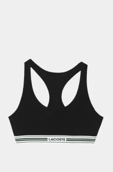 Женский черный бюстгалтер Черный S Lacoste IF8179031