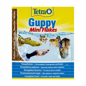 Корм для гуппи Tetra Guppy Mini Flakes в мини-хлопьях, 12 г Корм для гуппи Tetra Guppy Mini Flakes в мини-хлопьях, 12 г