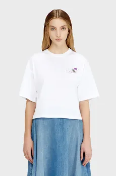 Женская белая футболка T-CROPYN Белый M Diesel A22507 0JMBD