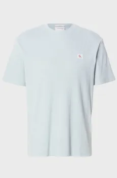 Мужская голубая футболка WAFFLE WOVEN LABEL Зеленый M Calvin Klein Jeans LV04RD008G