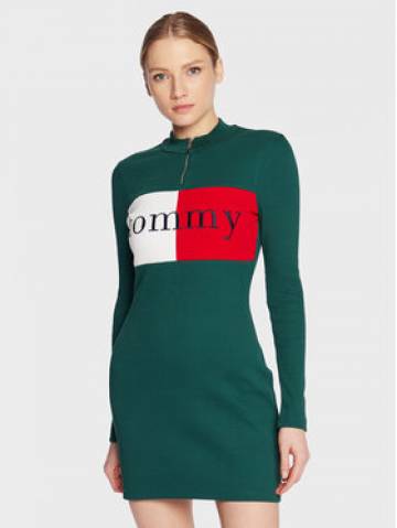 Tommy Jeans Повсякденна сукня DW0DW14696 Зелений Slim Fit Tommy Jeans Повсякденна сукня DW0DW14696 Зелений Slim Fit