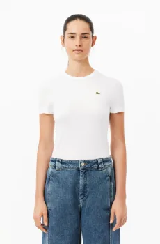Женская белая футболка Slim Fit Белый 38 Lacoste TF7218001