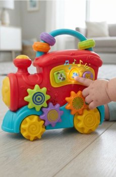 Музична локомотив з різними звуками та сенсорними функціями - різнобарвний