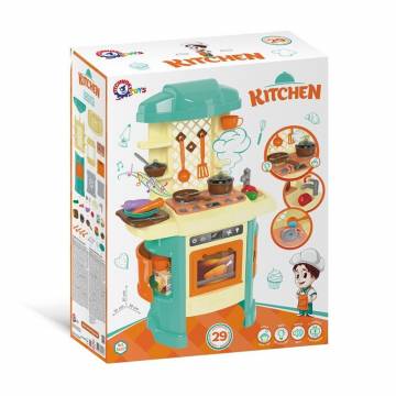 Игровой набор Technok Кухня со световыми и звуковыми эффектами, бирюзово-кремовая, от 3 лет (5637) Игровой набор Technok Кухня со световыми и звуковыми эффектами, бирюзово-кремовая, от 3 лет (5637)