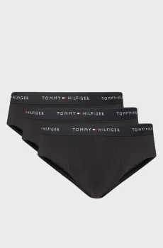 Мужские черные брифы (3 шт) 3P BRIEF WB Черный L Tommy Hilfiger UM0UM03471