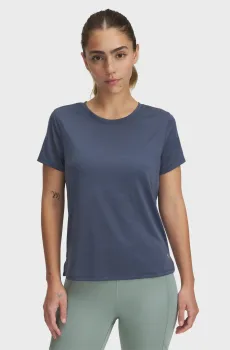 Женская серая футболка UA LAUNCH SHORTSLEEVE Серый S Under Armour 1382434-044