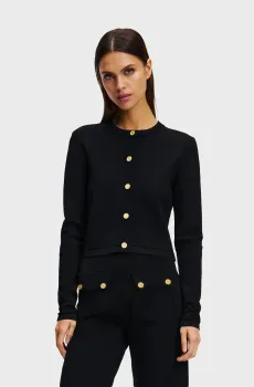 Женский черный кардиган BUTTON CARDIGAN Черный M Karl Lagerfeld A2W18028