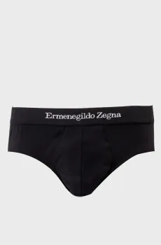 Мужские черные брифы Черный S Ermenegildo Zegna N2L610050.00112