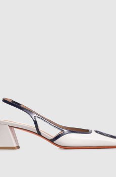 Белые кожаные слингбеки