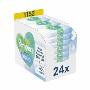 Детские влажные салфетки Pampers Harmonie Aqua, 1152 шт Детские влажные салфетки Pampers Harmonie Aqua, 1152 шт