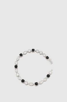 серебристый браслет с кристаллами