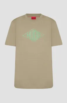 Мужская бежевая футболка Бежевый XL HUGO 50534934;219