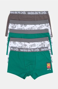 Бавовняні боксерки, набір з 5 штук - різнобарвний