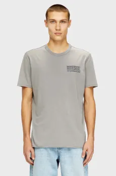 Мужская серая футболка T-RAWJUST-V1 Серый L Diesel A20958 0KMAH