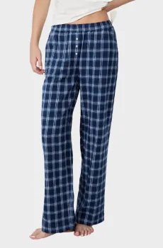 Женские темно-синие брюки в клетку DREW Синий S Etam 6555583