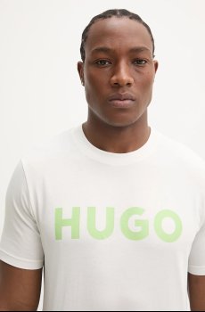 Хлопковая футболка HUGO Dulivio