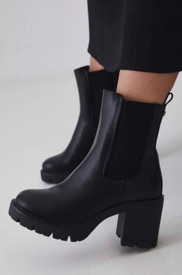 Полусапожки Medicine цвет чёрный каблук кирпичик