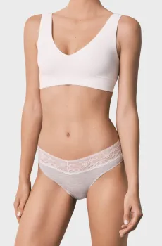 Женские серые трусики Серый M womensecret 874468