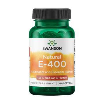 Витaмин E Swanson Natural Vitаmin Е, 400 МЕ, 100 гелевых капсул