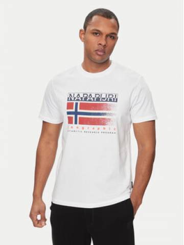 Napapijri Футболка S-Kreis NP0A4HQR Білий Regular Fit Napapijri Футболка S-Kreis NP0A4HQR Білий Regular Fit
