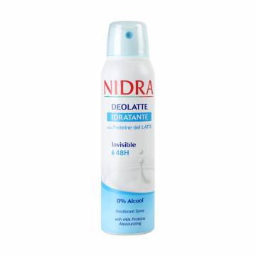 Дезодорант-спрей Nidra Deolatte Idratante 48H Spray увлажняющий, с молочными протеинами, женский, 150 мл Дезодорант-спрей Nidra Deolatte Idratante 48H Spray увлажняющий, с молочными протеинами, женский, 150 мл